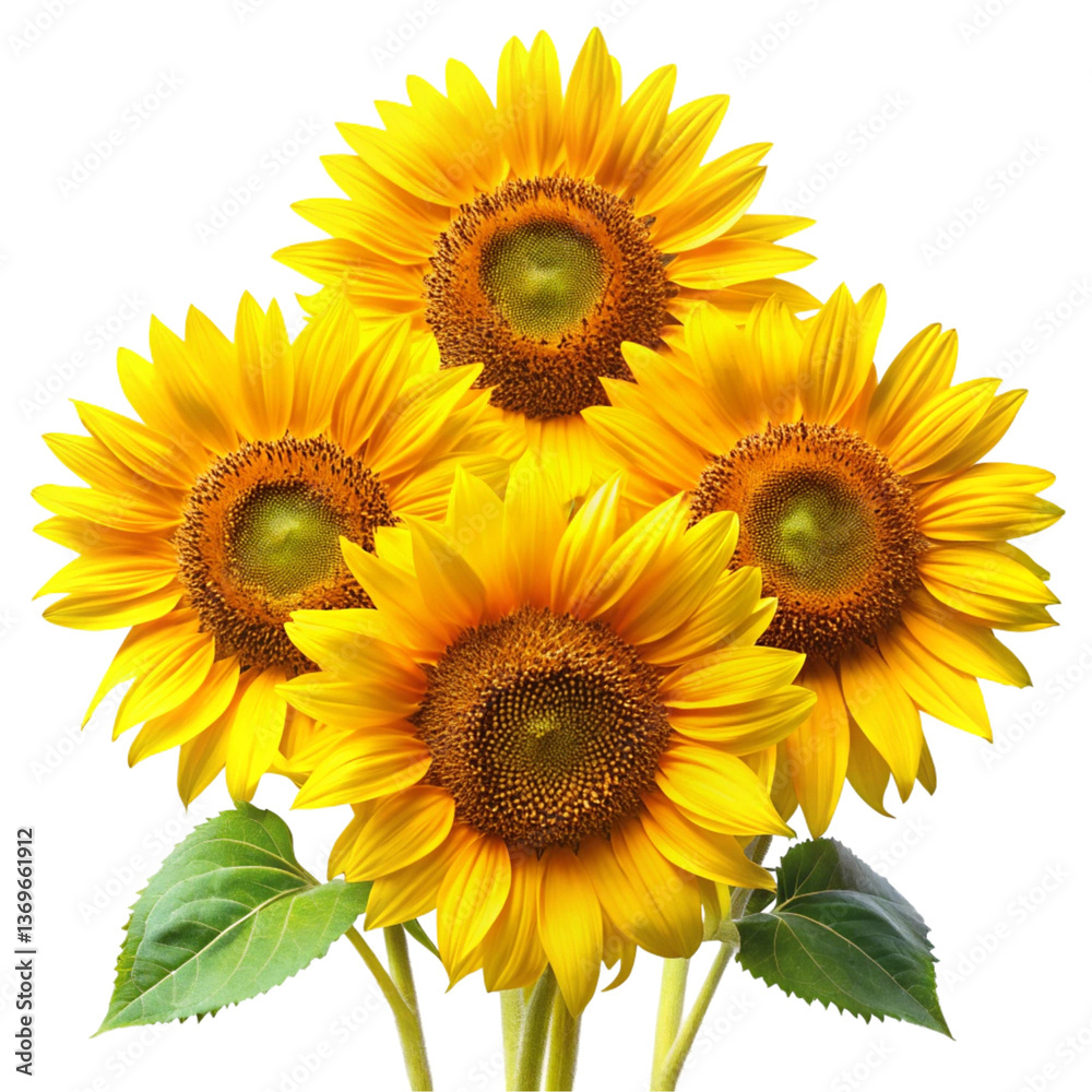 Fototapeta premium sunflower isolated on white background