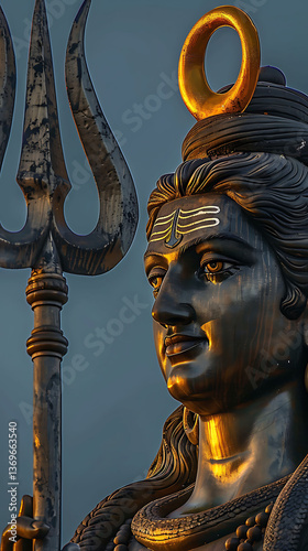 Close-up of Lord Shiva Statue