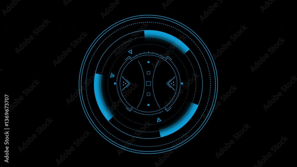Sci-Fi Futuristic HUD circle interfaces digital display Screen, Hi-tech Hologram button, Loading, target, High Tech Concept Element with alpha channel.