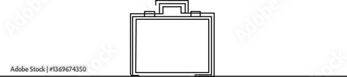 office suitcase vector. professional leather briefcase icon with handle and buckle, isolated on white background, perfect for office and business concepts, vector Illustration.