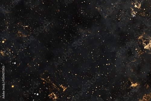 Elegant black and gold abstract background with glitter for modern design projects