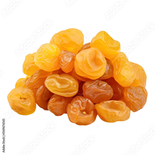 dried raisins isolated on white background