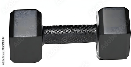 Isolated Black Dumbbell – Strength Training Equipment
