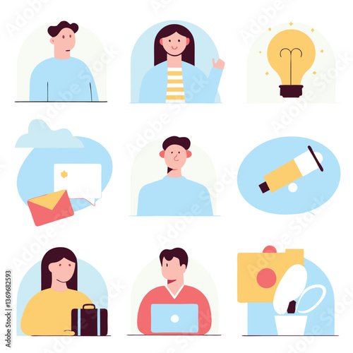 A diverse Vector set Illustrator Artwork Design