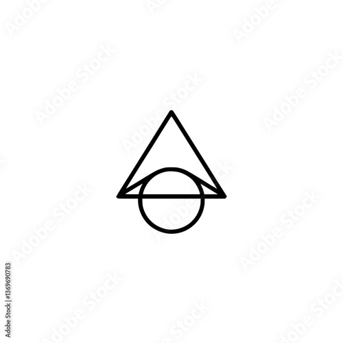 Wallpaper Mural Minimalist Geometric Symbol: Triangle, Circle, Line, Modern Design Torontodigital.ca