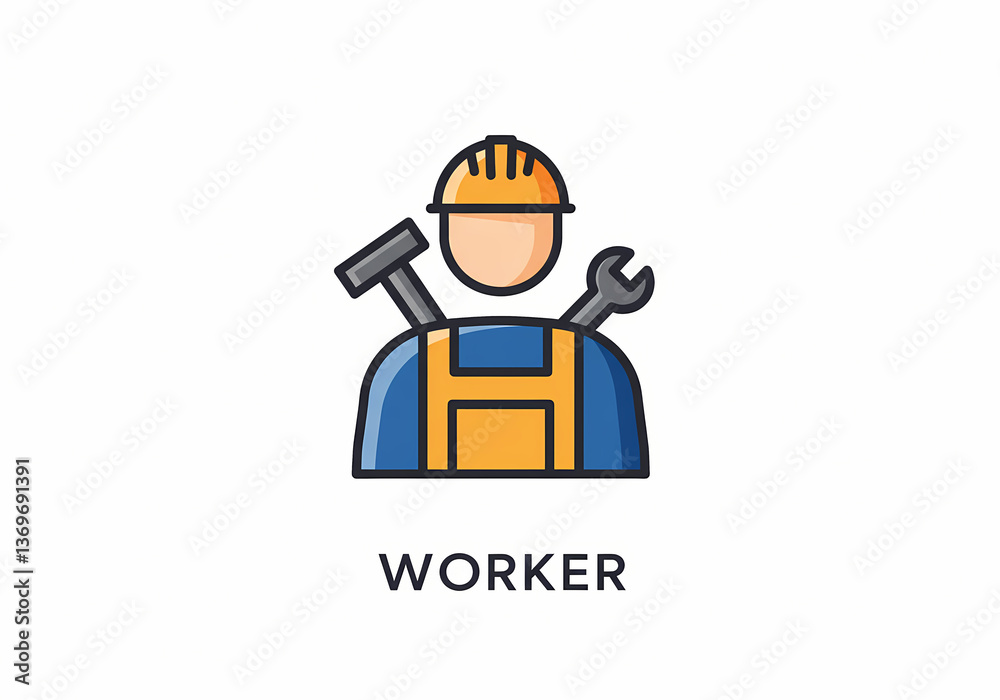 Construction Worker Icon Tools Safety Construction Worker Icon Tools Safety