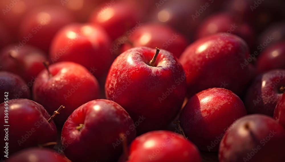 Red and tempting plums Red and tempting plums