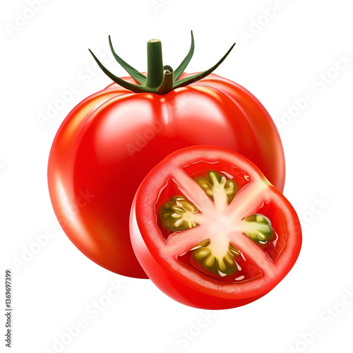 Shining red tomatoes 