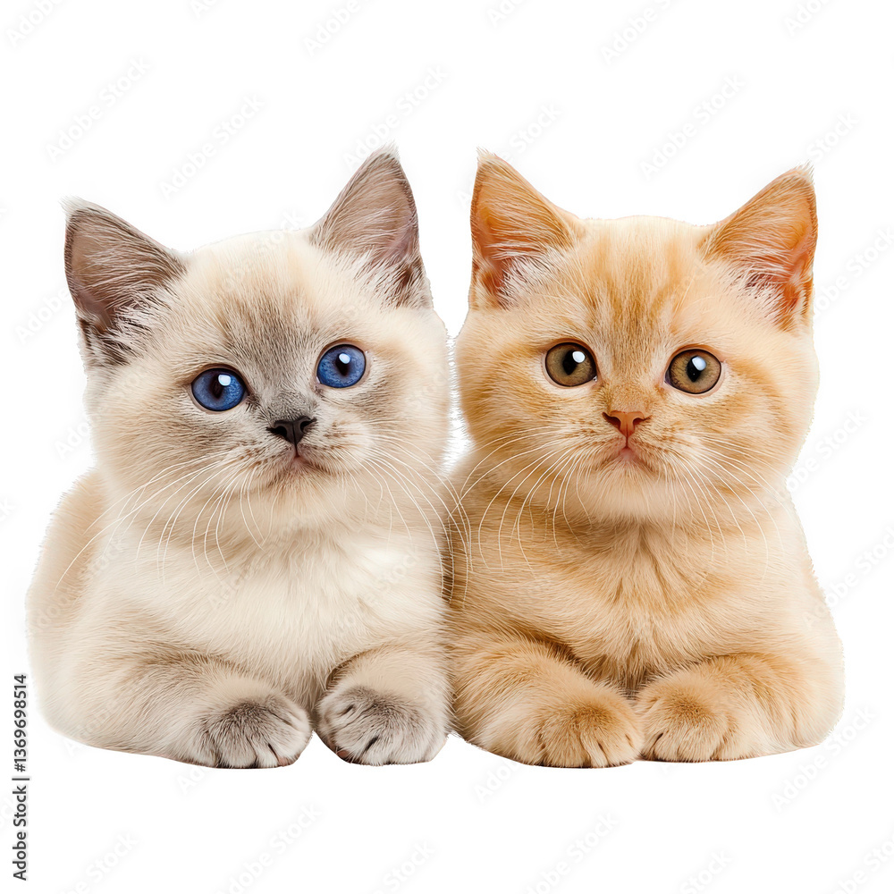 Two playful kittens engaging in mischievous activities captured in a charming setting with a transparent background transparent background Two playful kittens engaging in mischievous activities captured in a charming setting with a transparent background transparent background