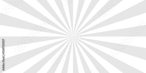 Geometric abstract white and gray cartoon, poster wallpaper. diagonal fabric radial summer sunshine explosion energy sunlight glowing sunburst design.	
