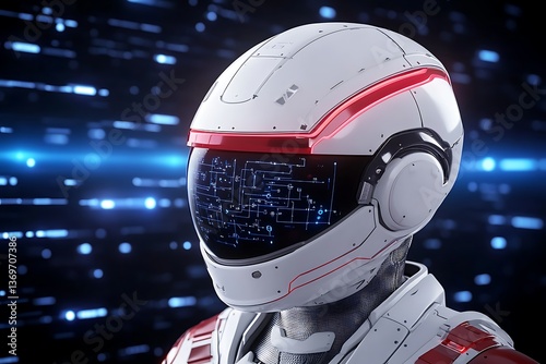 Futuristic Helmet in Space