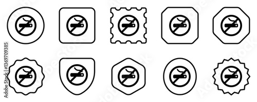 Editable no smoking sign  vector icon. Part of a big icon set family. Perfect for web and app interfaces, presentations, infographics, etc