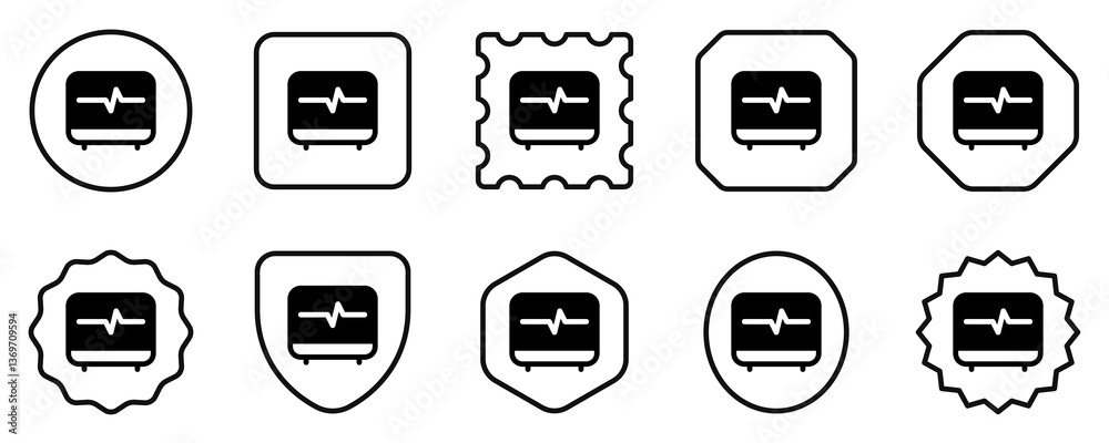Obraz premium Editable ekg, heartbeat vector icon. Part of a big icon set family. Perfect for web and app interfaces, presentations, infographics, etc