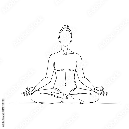Meditation Pose Line Art: Simplify Mindfulness with Minimalist Art