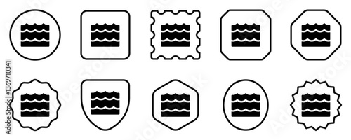 Editable wave, river, ocean, water vector icon. Part of a big icon set family. Perfect for web and app interfaces, presentations, infographics, etc