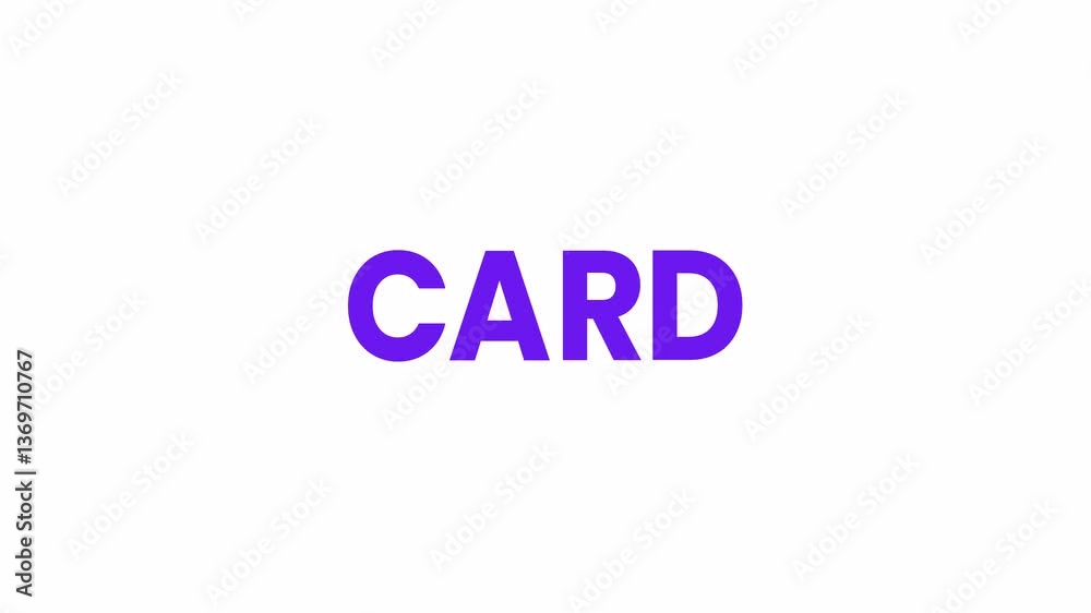 CARD Text Animation. Alpha matte with transparent background 4K resolution. CARD Text Animation. Alpha matte with transparent background 4K resolution.