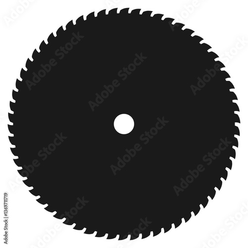 Circular Saw Blade Silhouette
