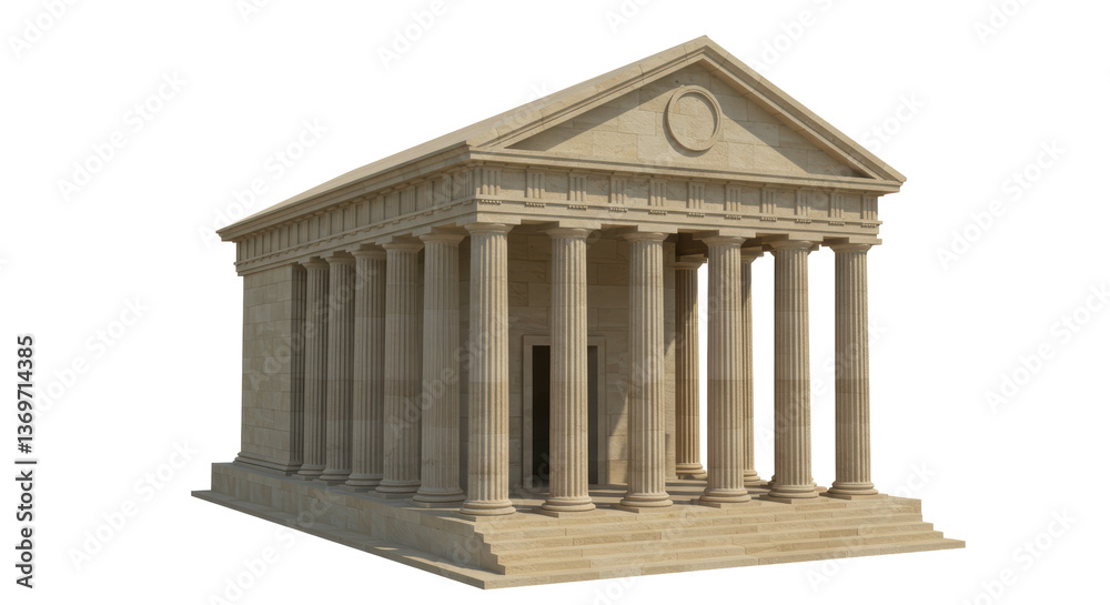 Fototapeta premium Isolated Ancient Greek Temple Structure