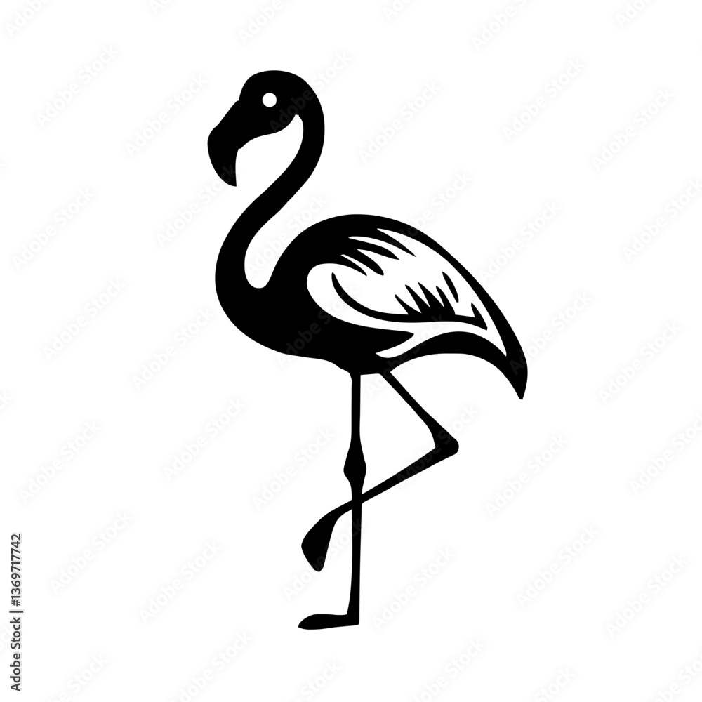 Fototapeta premium flamingo silhouette vector