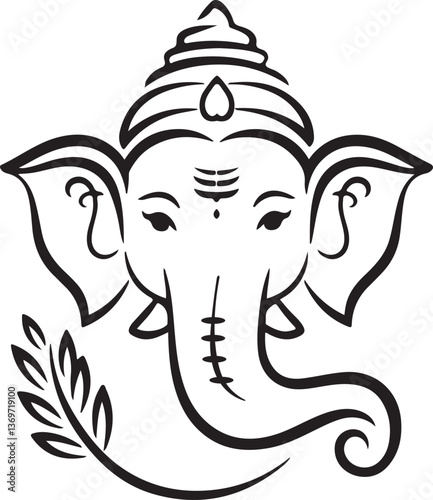 Sankashti Chaturthi Silhouette Vector Illustration