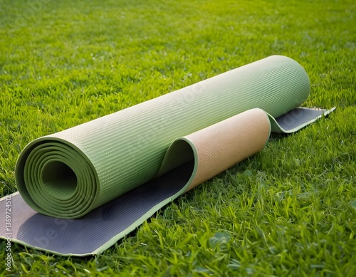 Rolled-Up Exercise Mats – Ready for a Yoga Session