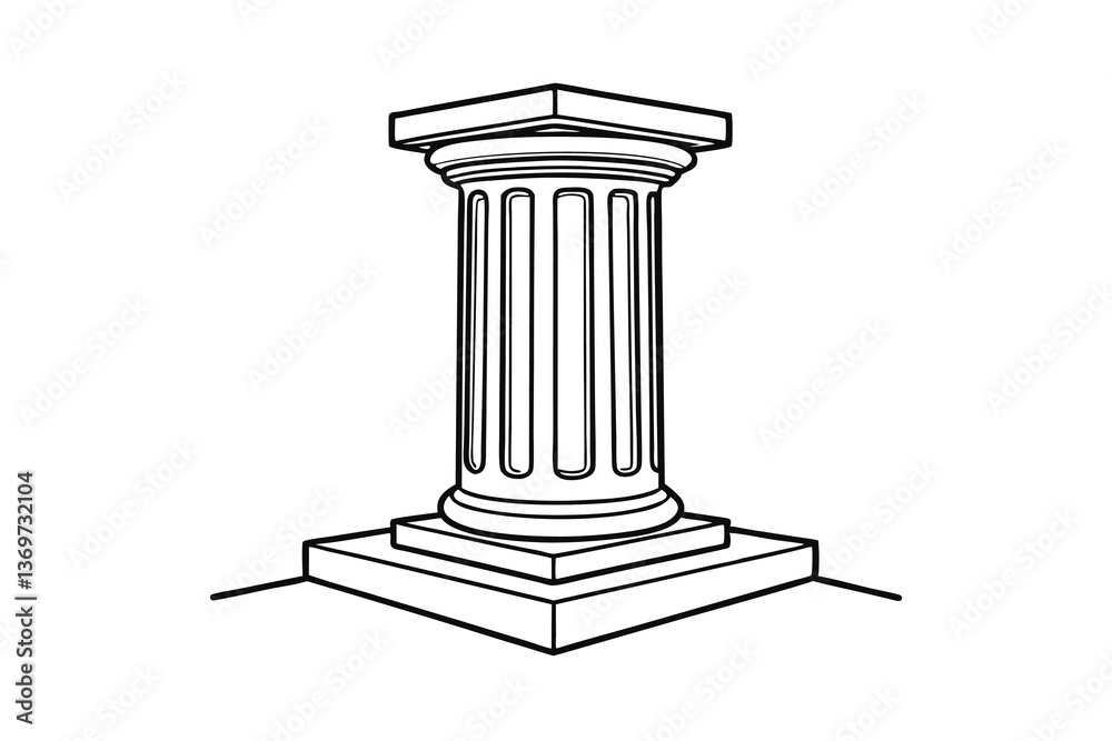 Classical Greek Doric Column Architectural Design vector Classical Greek Doric Column Architectural Design vector