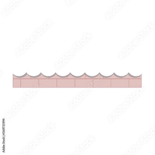 Pink Brick Blocks Vector Illustration