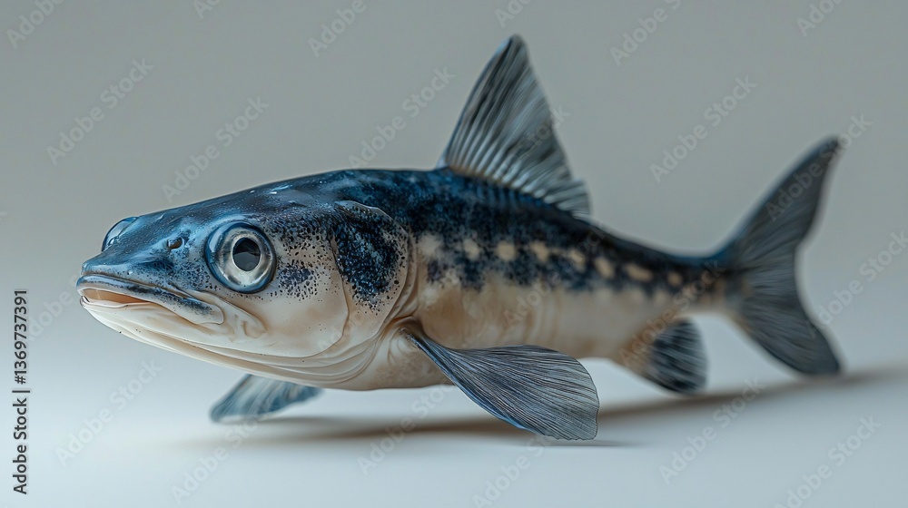 Fototapeta premium Aquatic Life Realistic 3D Model of a Fish of excellence in splendor beyond compare with grace.