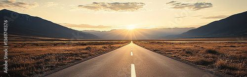 start road, AI generated photo