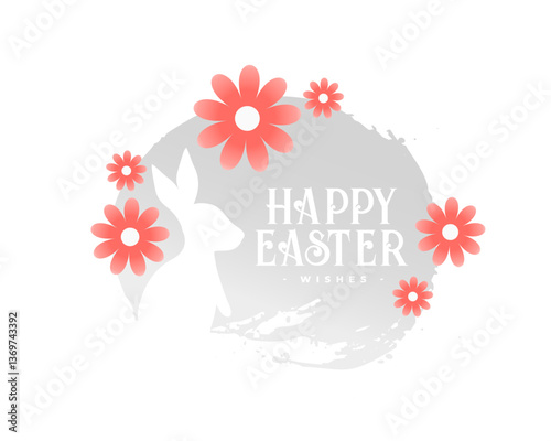 happy easter event bunny background with grungy effect