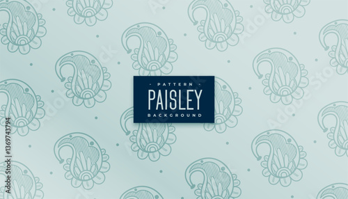 traditional paisley pattern banner for any occasion
