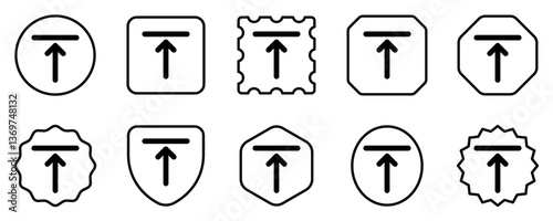 Editable top alignment vector icon. Part of a big icon set family. Perfect for web and app interfaces, presentations, infographics, etc