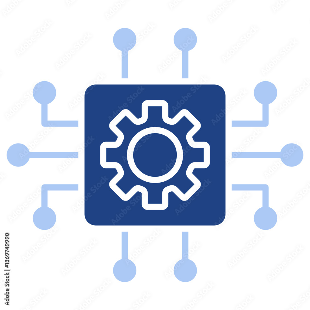 Technology Flat Blue Icon Technology Flat Blue Icon