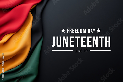 Celebrating Juneteenth with vibrant colors and bold typography representing freedom and heritage