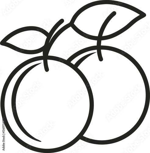 davidsons plums fruit outline icon.