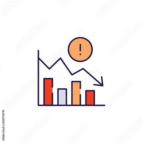 Stock Crises icon design with white background stock illustration