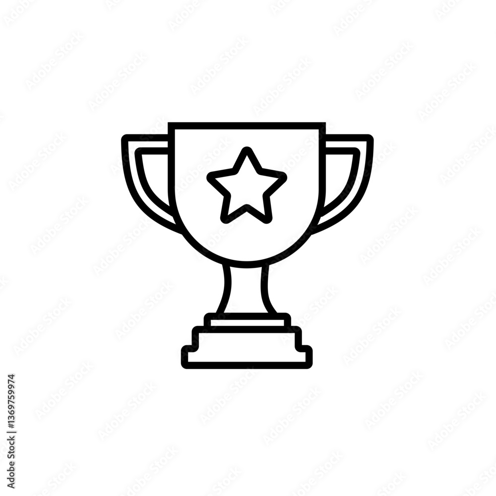 gold trophy cup vector icon gold trophy cup vector icon