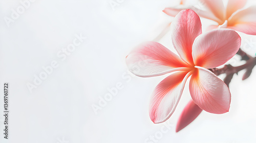 A pink flower with yellow petals is in the foreground
