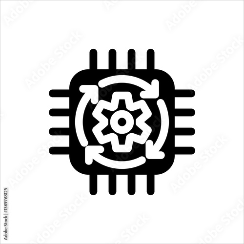 Sustainable Glyph Icon. Simple vector illustration On White Background