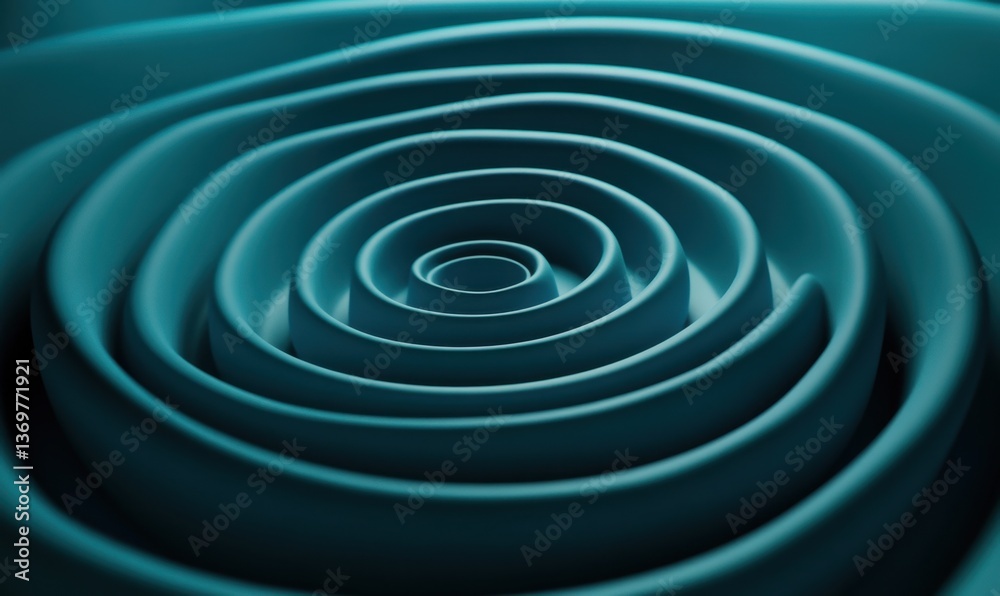 Abstract teal spiral pattern background for design or presentation