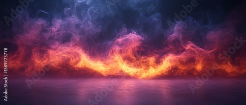 Abstract Fire and Smoke Scene