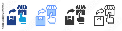Selective Distribution icon set multiple style collection