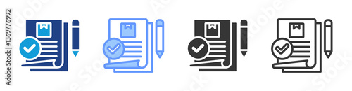 Request For Proposal icon set multiple style collection