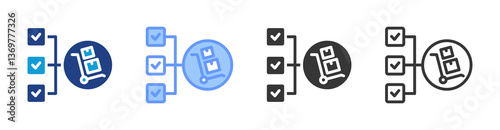 Order Consolidation icon set multiple style collection