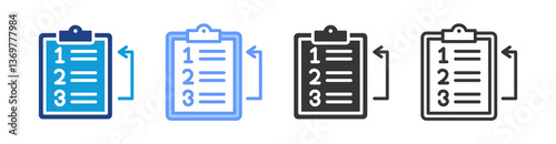 Task Prioritization icon set multiple style collection