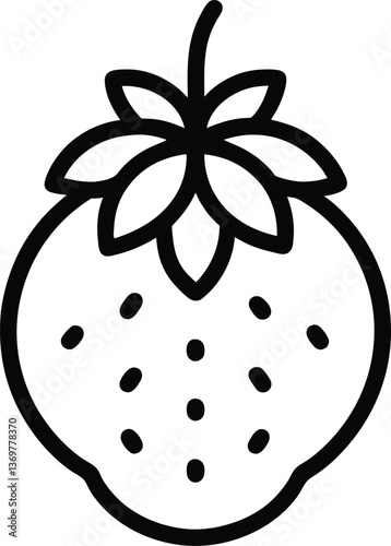 vector illustration of hackberry outline icon.