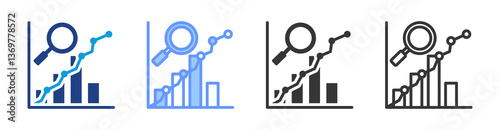 Pareto Analysis icon set multiple style collection