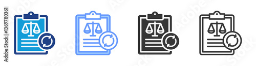 Regulatory Change icon set multiple style collection