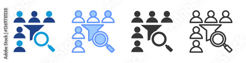 Pre Screening icon set multiple style collection