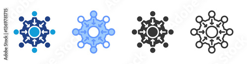 Total Participation icon set multiple style collection